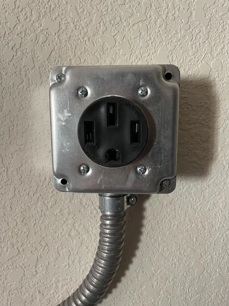 NEMA 14-50 outlet installed for Electrical Panel Upgrade in Hometown